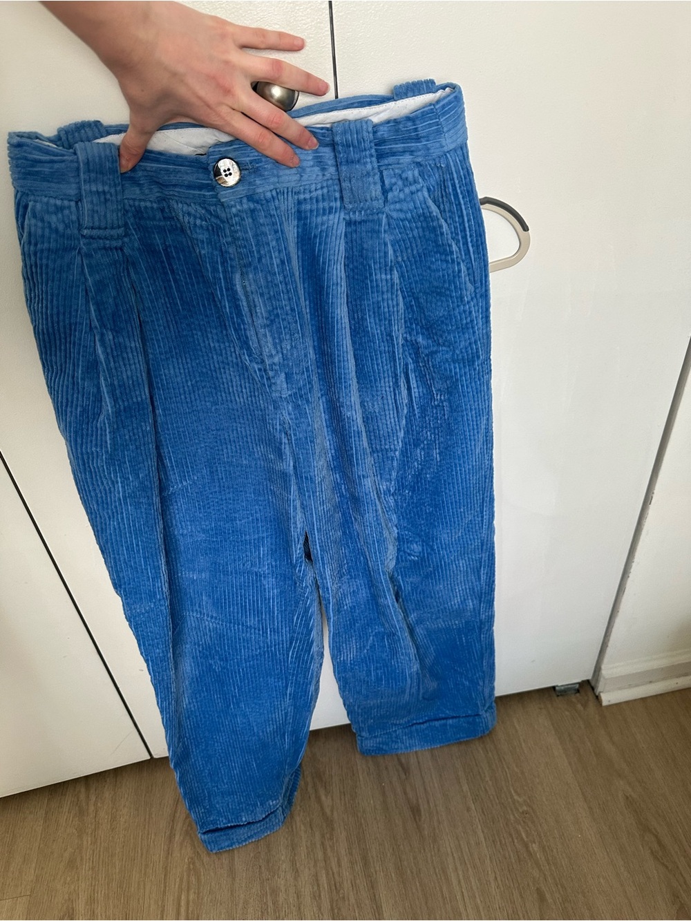 Ganni Bright Blue Corduroy Trousers